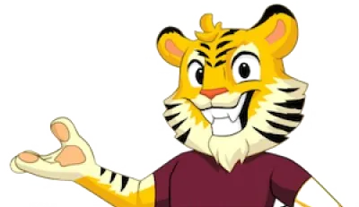 Harif Sport mascot: a tiger in a maroon jersey